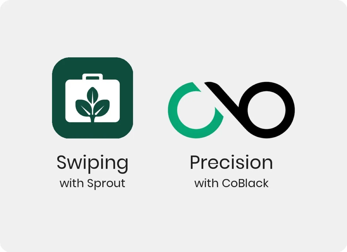 Cover image: Sprout for swiping. CoBlack for precision