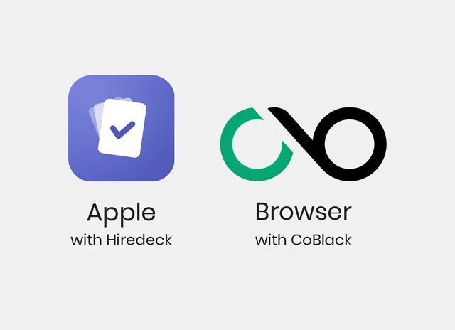Cover image: Hiredeck for Apple devices. CoBlack for any browser