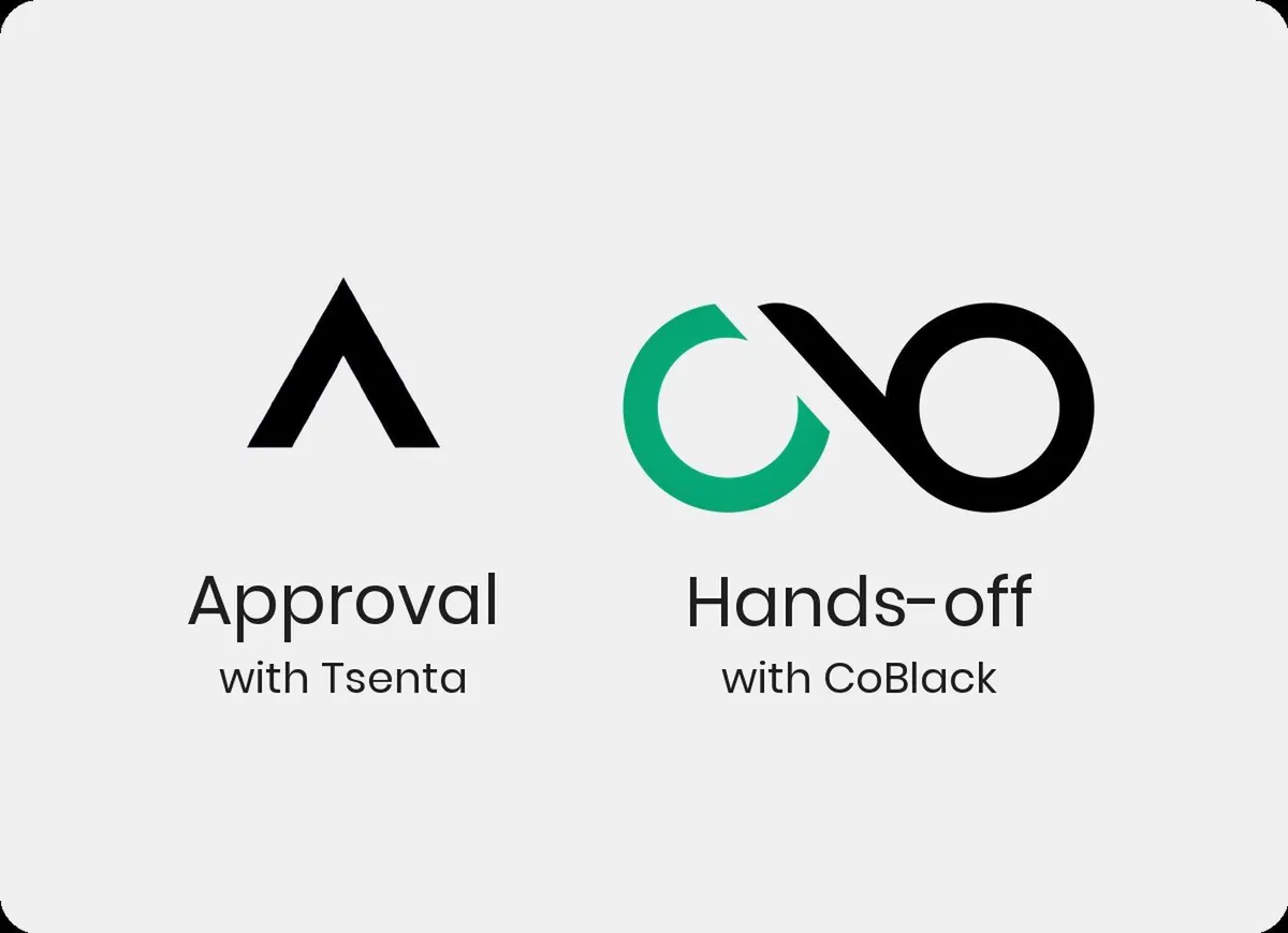 Cover image: Tsenta waits for approval. CoBlack works hands-off