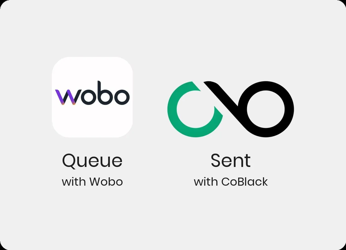 Cover image: Wobo queues the jobs. CoBlack sends them